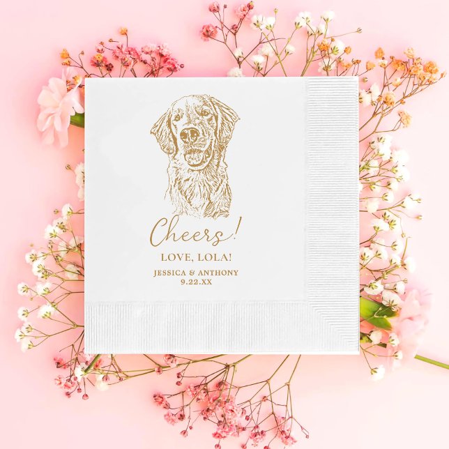Serviette En Papier Golden Retriever Chien Chefs Personnalisés serviet (Créateur téléchargé)