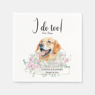 Serviette En Papier Golden Retriever Chien Mariage Cocktail Napkins
