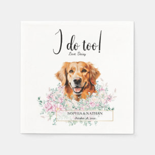 Serviette En Papier Golden Retriever Chien Mariage Cocktail Napkins
