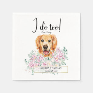 Serviette En Papier Golden Retriever Chien Mariage Cocktail Napkins