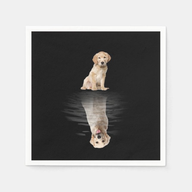 Serviette En Papier Golden Retriever Life mignon amour Golden Retrieve (Devant)