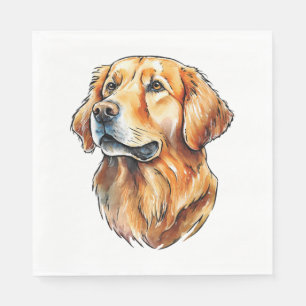 Serviette En Papier Golden Retriever Portrait Classic T-shirt