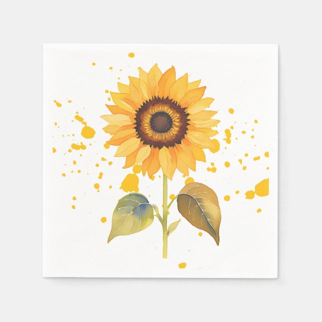 Serviette En Papier Golden Sunburst (Devant)