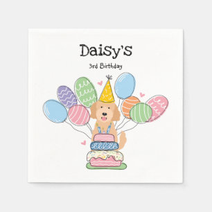 Serviette En Papier Goldendoodle Chien Anniversaire Papier de fête