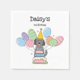 Serviette En Papier Goldendoodle Chien Anniversaire Papier de fête