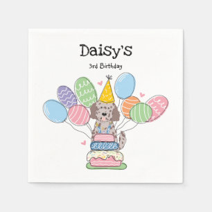 Serviette En Papier Goldendoodle Chien Anniversaire Papier de fête