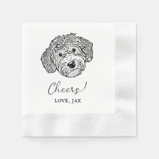 Serviette En Papier Goldendoodle Chien Boissons personnalisées sur les
