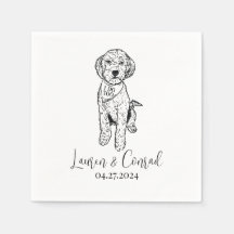 Goldendoodle Labradoodle Custom.Napkin Mariage chi