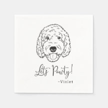 Goldendoodle Labradoodle Custom.Napkin Mariage chi