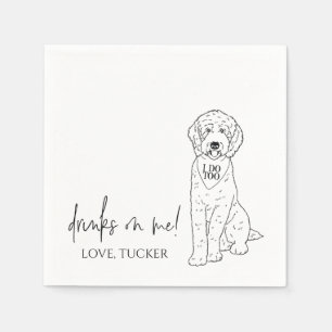 Serviette En Papier Goldendoodle Labradoodle Custom.Napkin Mariage chi