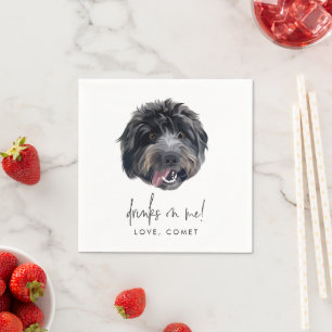 Serviette En Papier Goldendoodle Wedding Party Personnalisé Cocktail N