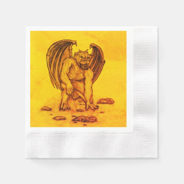 Serviette En Papier Golem Gargoyle (Devant)