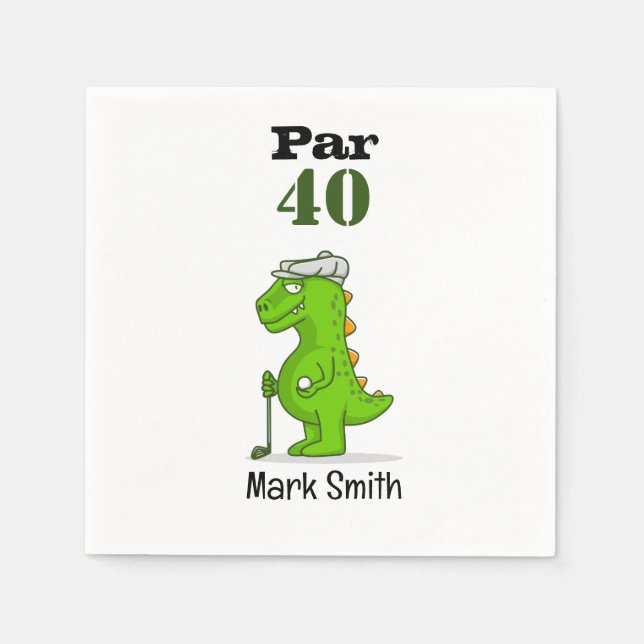 Serviette En Papier Golf 40e anniversaire Par tee trente (Devant)