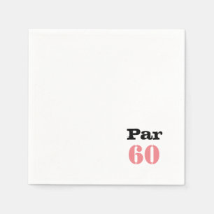 Serviette En Papier Golf 60e anniversaire pour femme golfeuse