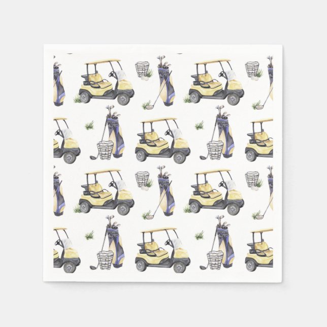 Serviette En Papier Golf Anniversaire (Devant)