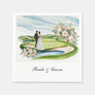 Serviette En Papier Golf avec thème mariage pour golfeurs