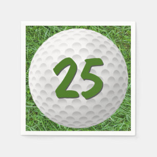 Serviette En Papier Golf Ball 25e Anniversaire serviettes