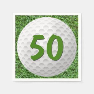Serviette En Papier Golf Ball 50e Anniversaire serviettes
