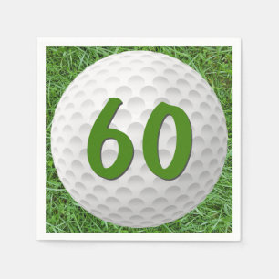 Serviette En Papier Golf Ball 60e Anniversaire serviettes