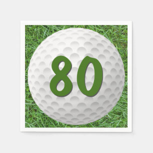 Serviette En Papier Golf Ball 80e Anniversaire serviettes