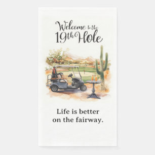 Serviette En Papier Golf Bienvenue à la maison du golfeur  FOR cocktai
