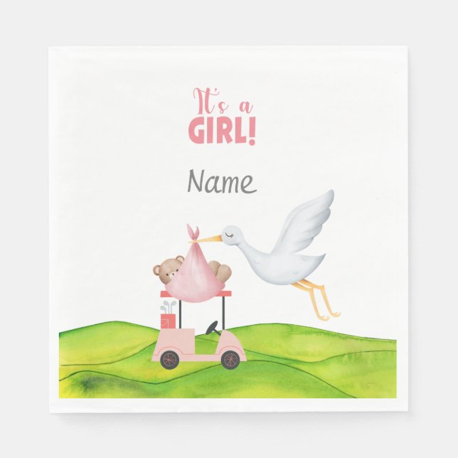 Serviette En Papier Golf c'est la fille pour Golfer Baby shower Golfer (Devant)