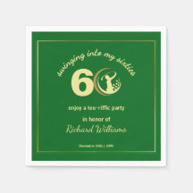Golf Classic Vert Joueur Doré 60e Anniversaire  In