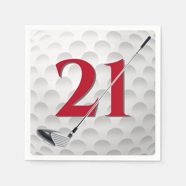 Serviette En Papier Golf Club 21e anniversaire (Devant)