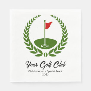 Serviette En Papier Golf Club Party Luncheon Napkin Emplacement et dat