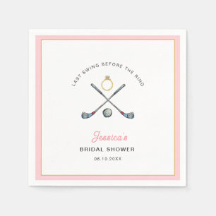 Serviette En Papier Golf "Dernière balançoire avant l'anneau" Fête des