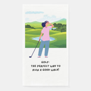 Serviette En Papier Golf drôle dire sur golfeur