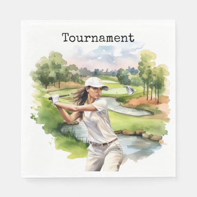Serviette En Papier Golf Femme dans le golf (Devant)