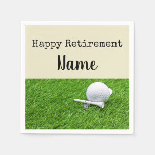Serviette En Papier Golf Happy retirement with golf Golf and tee