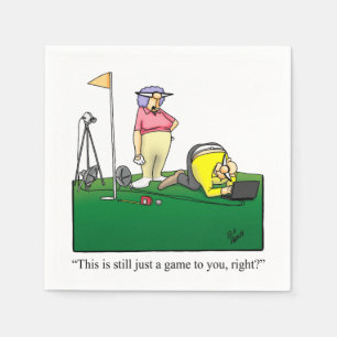 Serviette En Papier Golf Humour Cocktail Party Napkins