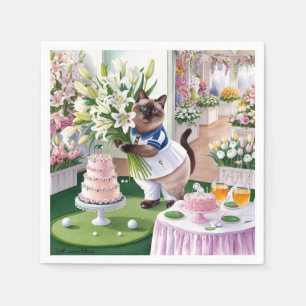 Serviette En Papier Golf lady golfer sur le thème des amoureux de les