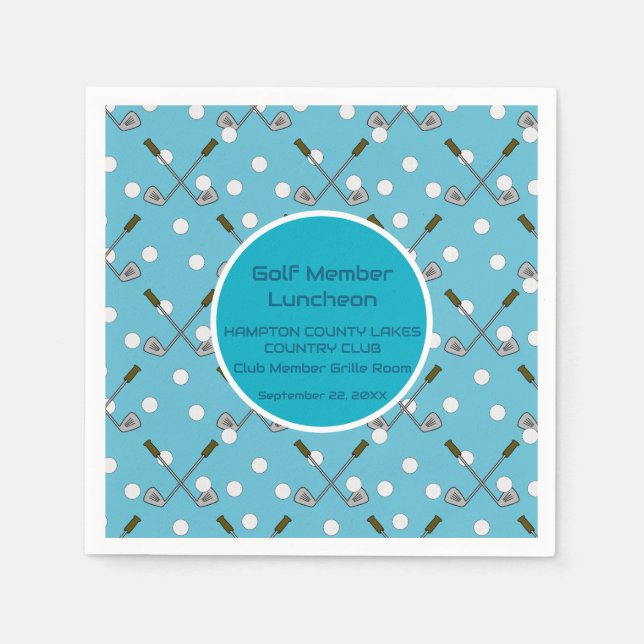 Serviette En Papier Golf Membre Événement spécial Napkins (Devant)