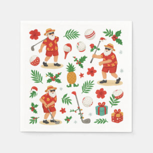 Serviette En Papier Golf Noël été juillet Hawaii thème