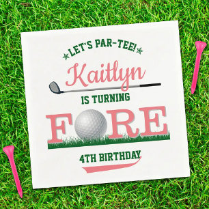 Serviette En Papier Golf PAR-TEE 4e anniversaire