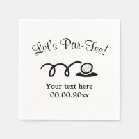Golf par tee en papier serviettes de cocktail pour