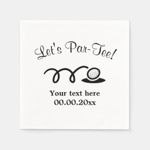 Serviette En Papier Golf par tee en papier serviettes de cocktail pour