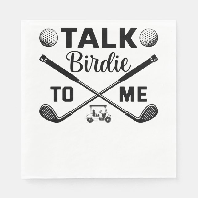 Serviette En Papier Golf Parlez Birdie à moi drôle (Devant)