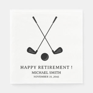 Serviette En Papier Golf Thème de retraite de la partie Napkins