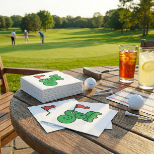 Serviette En Papier Golf Wang Vert et Rouge Vibrants