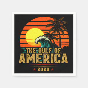 Serviette En Papier Golfe des USA Amérique Est 2025 Retro Vintage