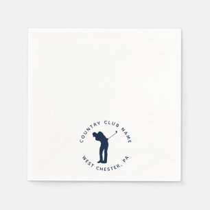 Serviette En Papier Golfers Country Club Joueurs Custom Navy