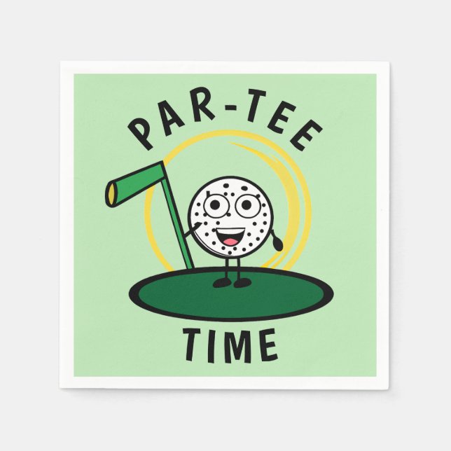 Serviette En Papier Golfers Par-Tee Time (Devant)