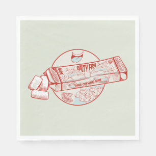 Serviette En Papier Gomme à mâcher drôle thon goût de poisson