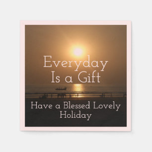 Serviette En Papier Good Morning Avoir un cadeau de vacances merveille