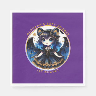 Serviette En Papier Goth Baby Girl Douche Bat Vampire Partyware
