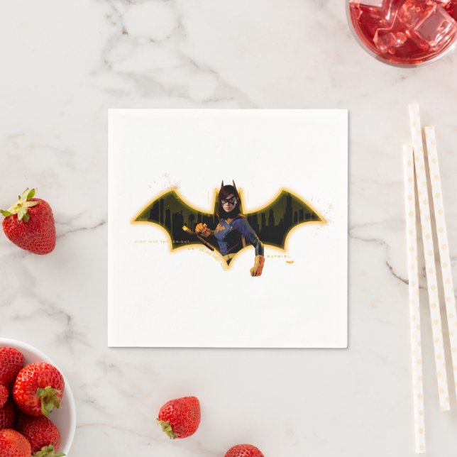 Serviette En Papier Gotham Knights Batgirl en logo (En situation)